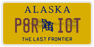 P8RIOT license plate in Alaska