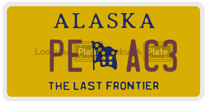 PEAC3 license plate in Alaska