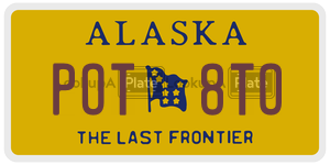 POT8TO  license plate in AK
