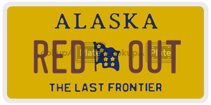 REDOUT license plate in Alaska