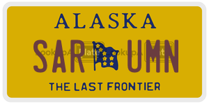 SARUMN  license plate in AK