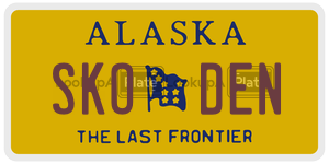 SKODEN  license plate in AK