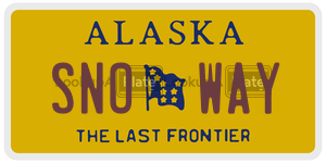 SNOWAY  license plate in AK