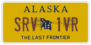 SRV1VR license plate in Alaska