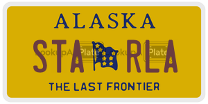 STARLA license plate in Alaska