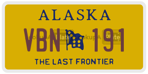 VBN191  license plate in AK