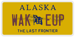 WAKEUP license plate in Alaska