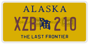XZB210 license plate in Alaska