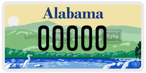 00000  license plate in AL
