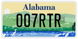 007RTR  license plate in AL