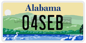 04SEB  license plate in AL