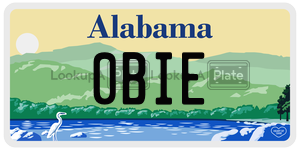 0BIE  license plate in AL