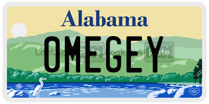 0MEGEY  license plate in AL