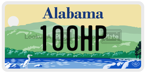 100HP  license plate in AL