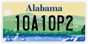 10A10P2  license plate in AL