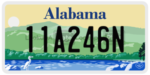 11A246N  license plate in AL