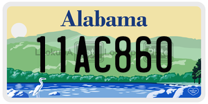 11AC860  license plate in AL