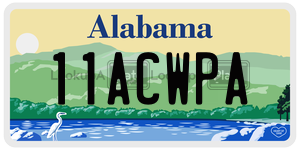 11ACWPA  license plate in AL