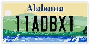11ADBX1  license plate in AL