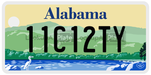 11C12TY  license plate in AL