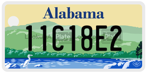 11C18E2  license plate in AL