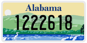 1222618  license plate in AL