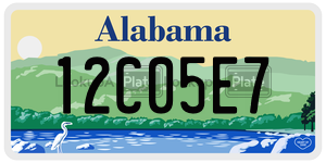 12C05E7  license plate in AL