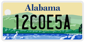 12C0E5A license plate in Alabama