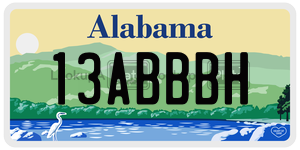 13ABBBH  license plate in AL