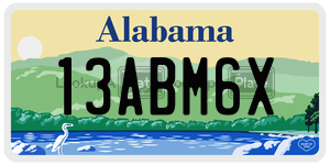 13ABM6X  license plate in AL