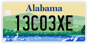 13C03XE  license plate in AL