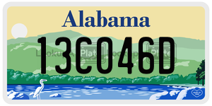13C046D  license plate in AL