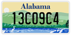 13C09C4  license plate in AL