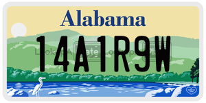 14A1R9W  license plate in AL