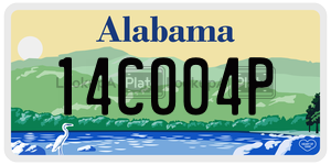 14C004P  license plate in AL