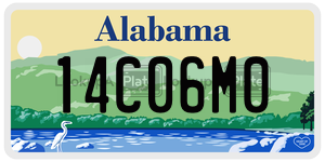 14C06M0  license plate in AL