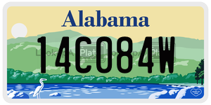 14C084W  license plate in AL
