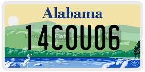 14C0U06  license plate in AL