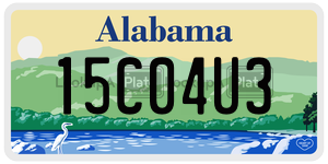 15C04U3  license plate in AL