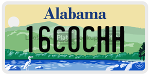 16C0CHH  license plate in AL