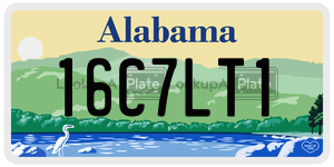 16C7LT1  license plate in AL
