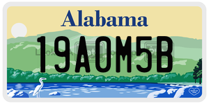 19A0M5B  license plate in AL