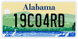 19C04RD license plate in Alabama