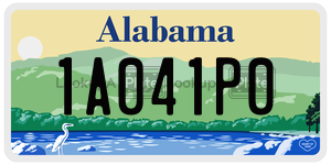1A041P0  license plate in AL