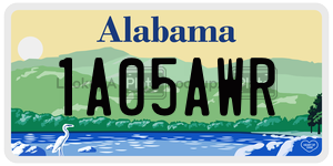 1A05AWR  license plate in AL