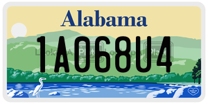 1A068U4  license plate in AL