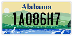 1A086H7  license plate in AL