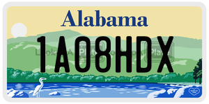 1A08HDX  license plate in AL