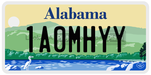 1A0MHYY  license plate in AL