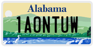 1A0NTUW  license plate in AL